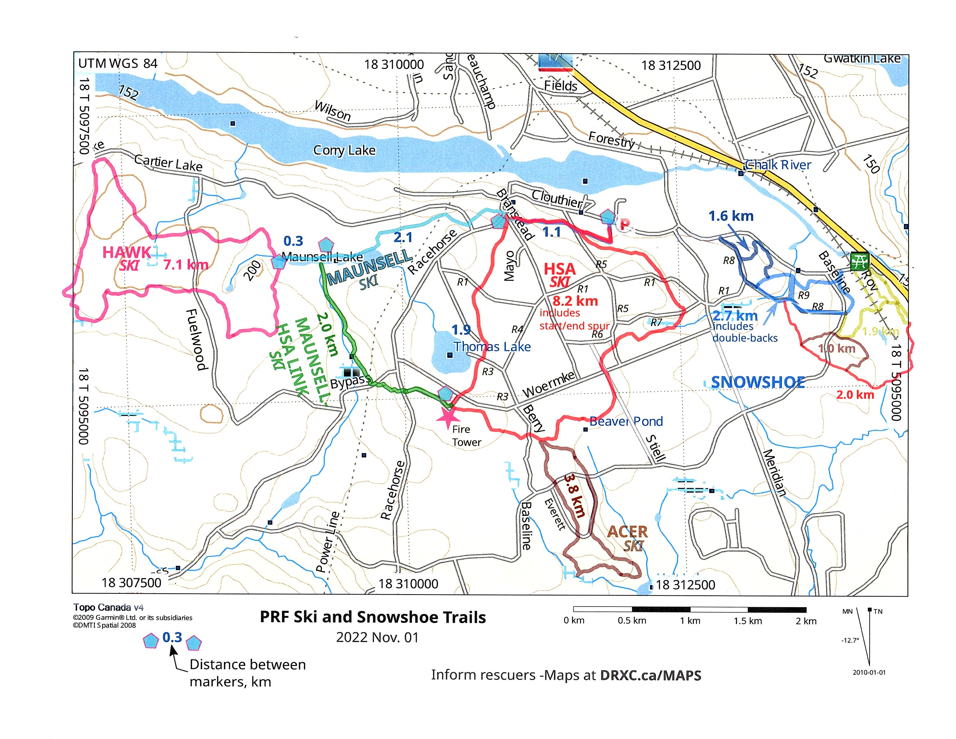 PRF Ski &amp; Snowshoe Trails Nov 2202